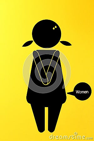 Woman toilet signs Stock Photo