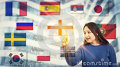 Speaking many languages Stock Photo