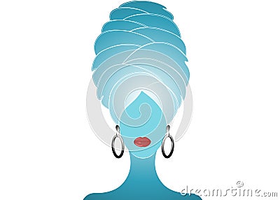 Woman with a towel on the head after shower or bath. Beautiful women with turban logo illustration for spa or beauty. SPA Vector Illustration