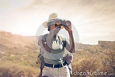 Woman on a trip Stock Photo