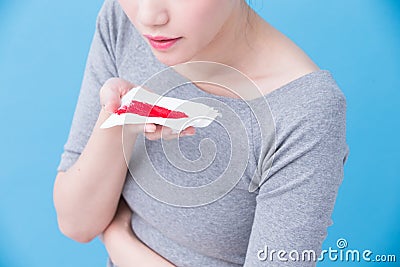 Woman with tuberculosis problem Stock Photo