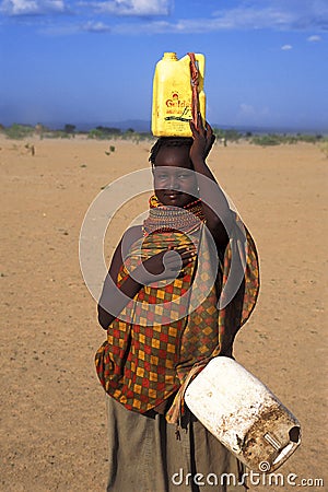 Woman Turkana (Kenya) Editorial Stock Photo