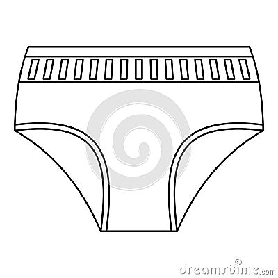 Woman underwear icon, outline style Vector Illustration