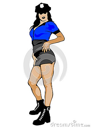 Woman uniform nine Vector Illustration