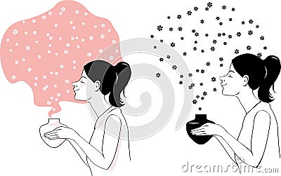 Aromatherapy diffuser Vector Illustration