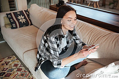 Woman using cellphone Stock Photo