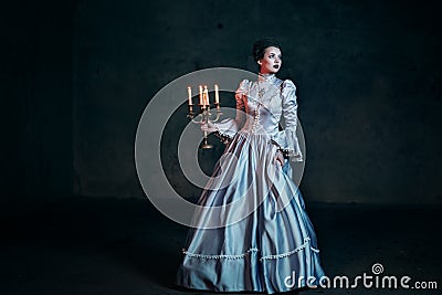 Woman in victorian dress Stock Photo