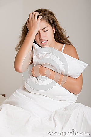 Woman Waking Up Stock Photo