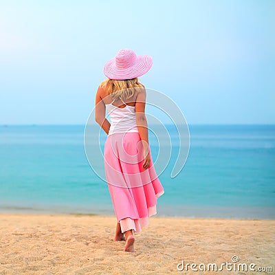 Woman walking Stock Photo