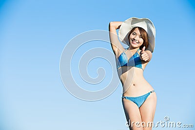 Woman wear bikini Stock Photo