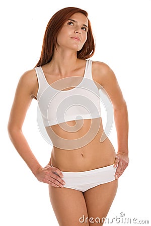 Woman wearing lingerie Stock Photo