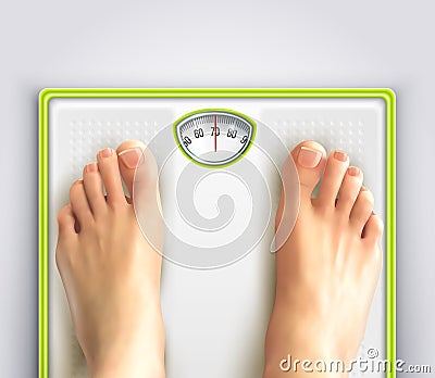 Woman Weight Loss Illustration Vector Illustration