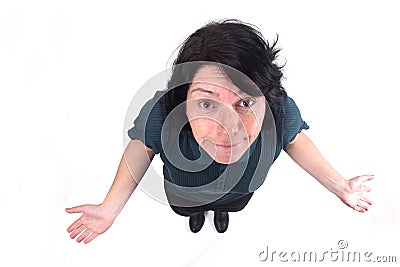 Woman who does not understand Stock Photo