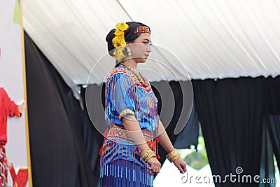 a woman who performs the pagellu dance Editorial Stock Photo