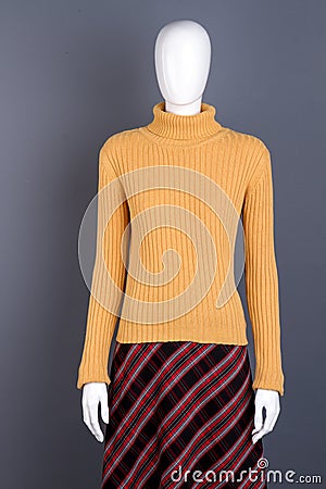 Woman winter apparel on mannequin. Stock Photo