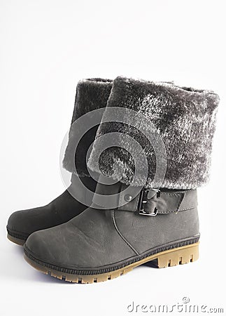 Woman winter boots Stock Photo