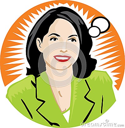 Woman wondering Vector Illustration