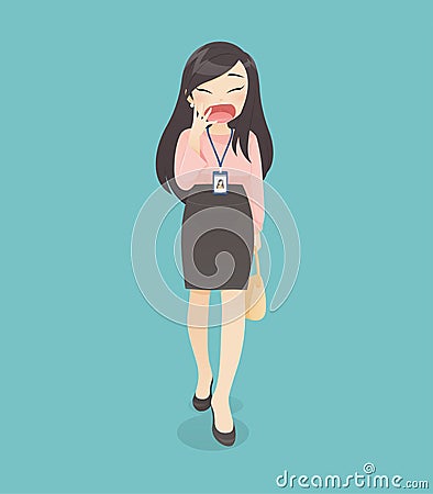 Yawning Vector Illustration