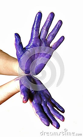 Womanish palms Stock Photo