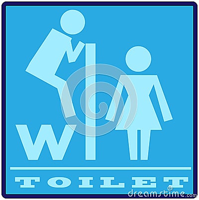 Womanish rest room Vector Illustration