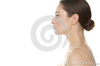 Womans Profile Stock Photo