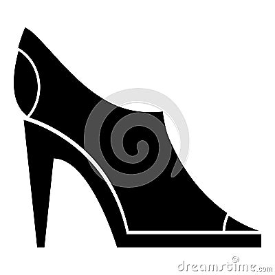 Women autumn shoes icon, simple style Vector Illustration