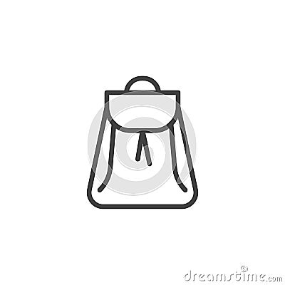 Women backpack line icon Vector Illustration