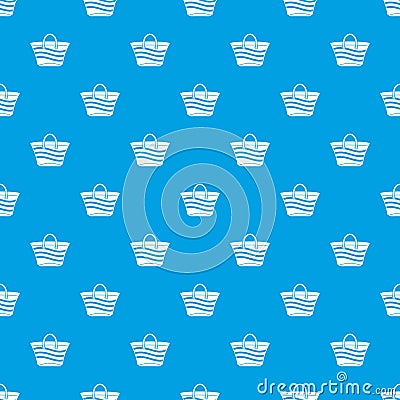 Women beach bag pattern seamless blue Vector Illustration