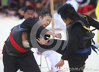 Women Beach martial art Editorial Stock Photo