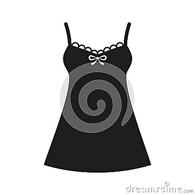 Women nightgown lace Vector Illustration