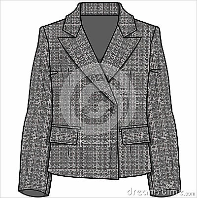 Women And Girls Corporate Wear Blazer Vector Illustration