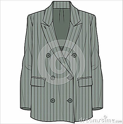 Women And Girls Corporate Wear Blazer Vector Illustration