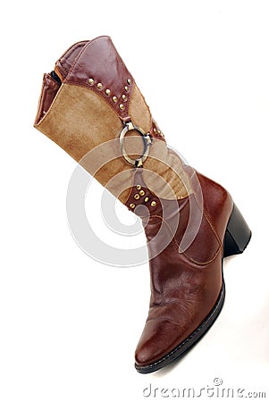 Women brown boot Stock Photo