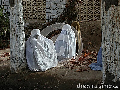 WOMEN BURQA AFGHANISTAN ISLAM TRADITION Stock Photo