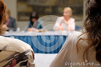 Women at business seminar. Stock Photo