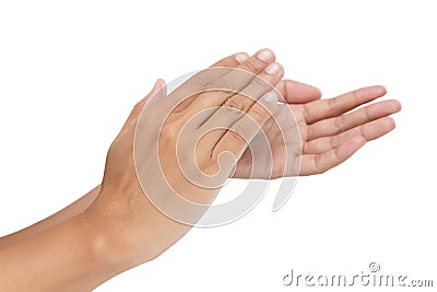 Women clapping hands Stock Photo