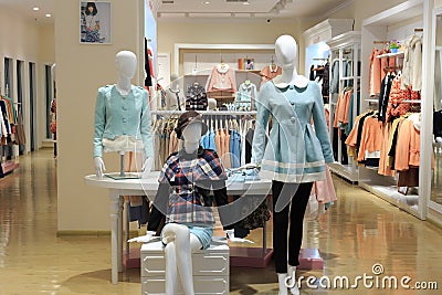 Women clothing store in tesco market Editorial Stock Photo