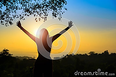 Women confident determination to target achievement. Stock Photo