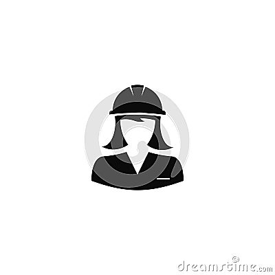 women construction workers logo vector icon template Vector Illustration