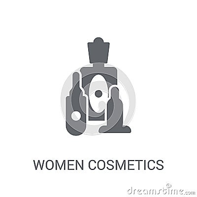 Women Cosmetics icon. Trendy Women Cosmetics logo concept on white background from Ladies collection Vector Illustration