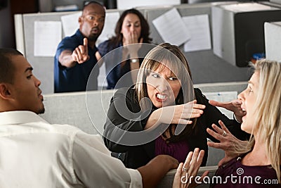 Women Coworkers Quarreling Stock Photo