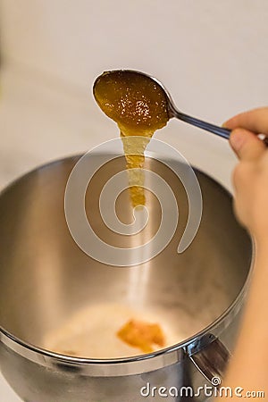 Women creating pastry for tasty and homemade christmas cookies Stock Photo