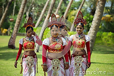 Women dancers entertaining visitors of Avani Bentota Resort Editorial Stock Photo