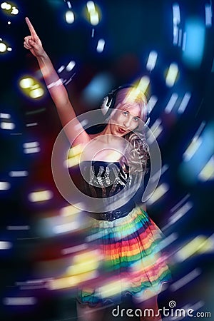 Women dj Stock Photo