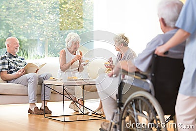 Women eating cake Stock Photo