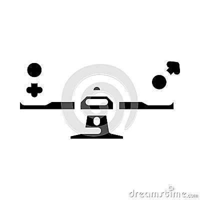 women equality feminism woman glyph icon vector illustration Vector Illustration