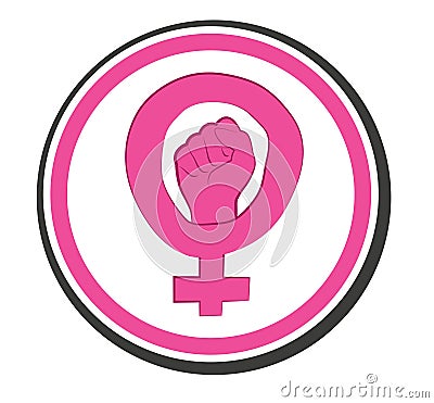 Women equality gender sing Vector Illustration