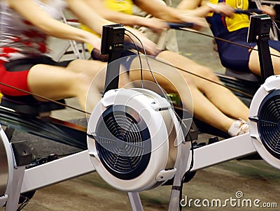 Women exercising in the gym. Stock Photo