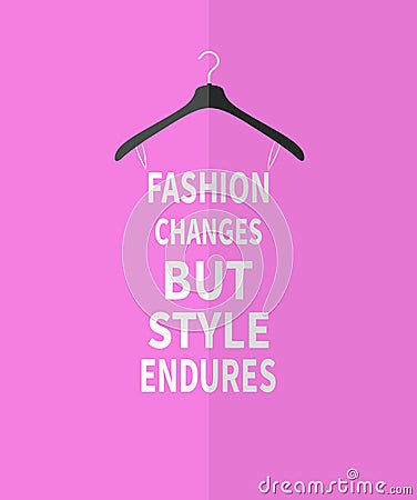 Women fashion dress made from quotes Vector Illustration