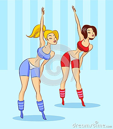 Women fitness Vector Illustration